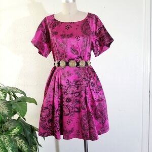 3.1 Phillip Lim Pink Gold Brocade Mini Dress